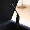 NicBex Linen Fabric Storage Ottoman Bench,Upholstered Storage Ottoman with Tufted Top and Wood Legs,Modern Storage Bench for Living Room,Bedroom,Black - 4 of 4