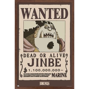 Trends International One Piece - Jinbe Wanted Poster Framed Wall Poster Prints - 1 of 4