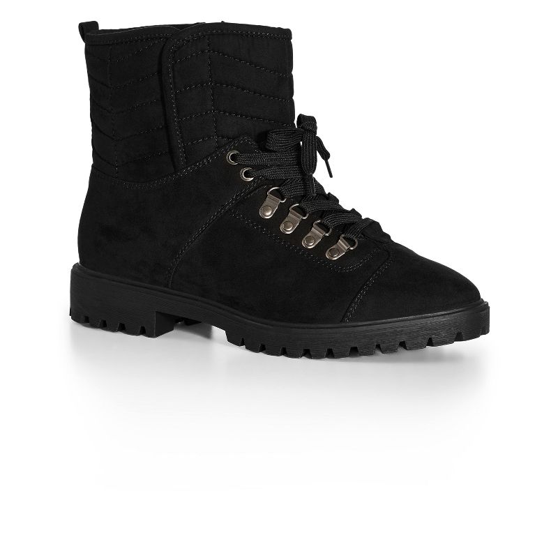 Women's WIDE FIT Jackie Lace Up Ankle Boot - black | CLOUDWALKERS, 1 of 4