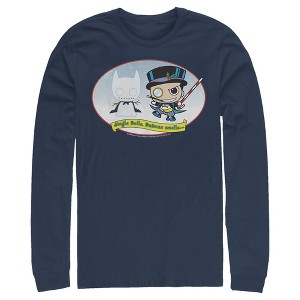Men's Batman Christmas Naughty Penguin Long Sleeve Shirt - 1 of 3
