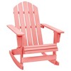 vidaXL Pink Patio Adirondack Rocking Chair - Solid Fir Wood - Ergonomically Designed for Comfort - for Outdoor Garden, Patio & Deck Furniture - 2 of 4