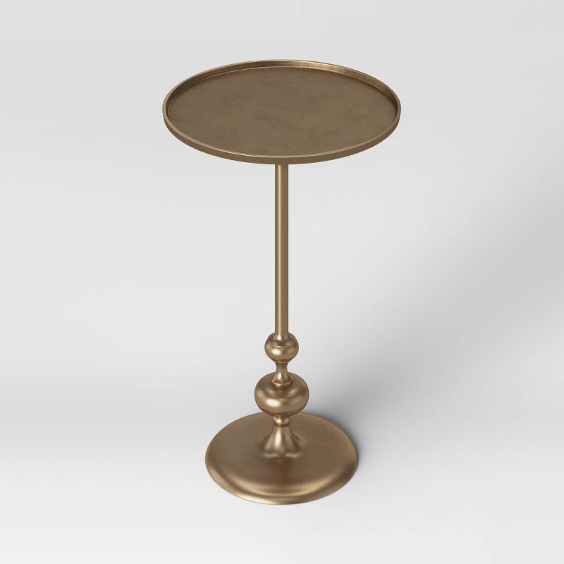 Londonberry Turned Accent Table Brass - Threshold&#153;, 3 of 12
