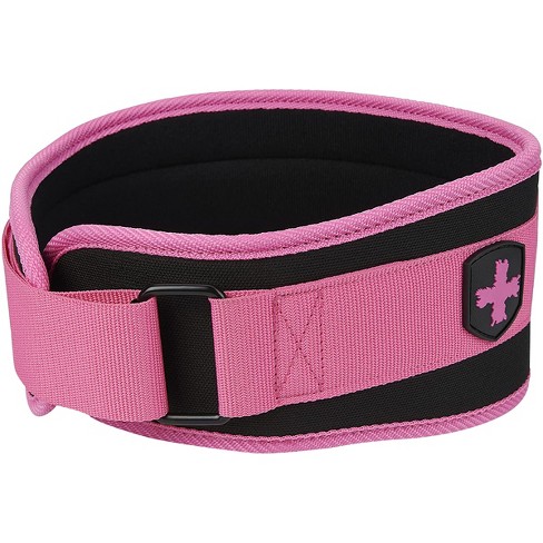 Pro Lifting Belt for Women - Black and Pink Weightlifting Support Belt - 5  Wide - 3 Length Sizes 