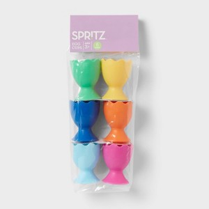 6pc Rainbow Display Plastic Easter Egg Cups - Spritz™ - 1 of 3