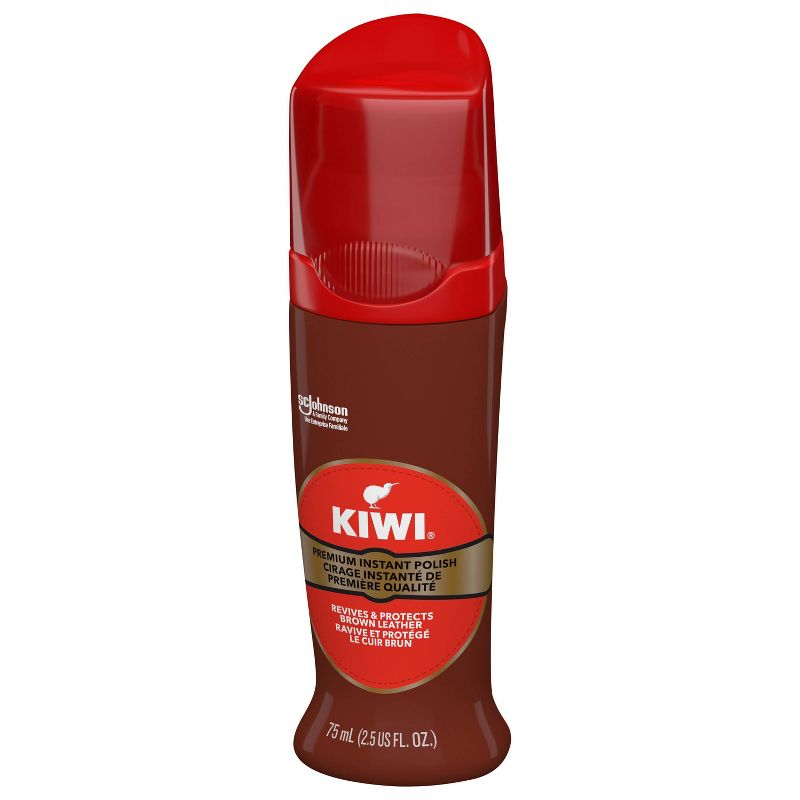 KIWI Instant Shine &#38; Protect Liquid Shoe Polish Neutral Bottle with Sponge Applicator - 2.5oz, 5 of 7