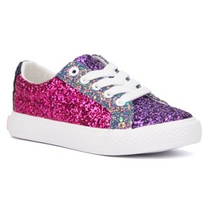 Olivia Miller Girl's Glitter Low Top Sneakers - 1 of 4