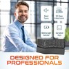 Delton KB250 Ergonomic Wireless Keyboard Full-Size Rechargeable Keyboard - 3 of 4