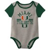 NCAA Miami Hurricanes Infant Boys' 3pk Bodysuit - 2 of 4