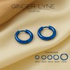 Stainless Steel Hoop Earrings by Ginger Lyne Huggie Style for Lobe Cartilage Piercing Body Jewelry - 2 of 4