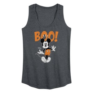 Women's - Disney - Mickey Halloween Animation Graphic Racerback Tank - 1 of 4