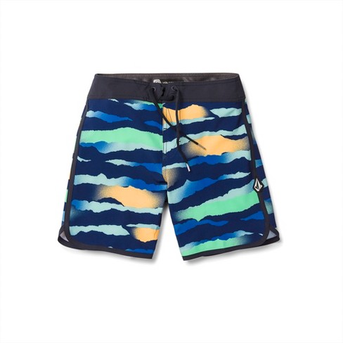 Volcom Boys Zebra Scallop Mod-tech Boardshorts, Navy - 27 : Target