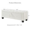 48" Modern Faux Leather Storage Ottoman Bench with Flip Top, Tufted Seat for Bedroom or Entryway -3irtyhousy - 4 of 4