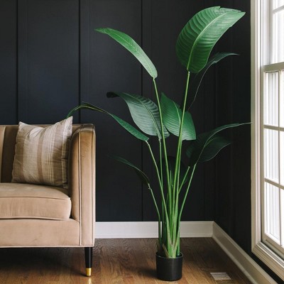 Eternal Paradise 60" Potted Bird of Paradise Artificial Floor Plant