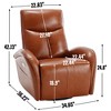 FONTOI Swivel and Rocker Accent Chair with Lumbar Support, Max Swivel Degree 270°, Dark Brown, 36.23"*42.2"*34.65" - 3 of 4