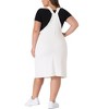 Agnes Orinda Women's Plus Size Overall Distressed Racerback with Pockets Denim Jumpers Dress - 4 of 4