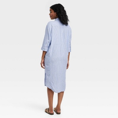 Women's 3/4 Sleeve Midi Shirtdress - Universal Thread - image 2