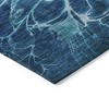 Navy Blue And Sky Blue Abstract Washable Indoor Outdoor Area Rug - 4 of 4