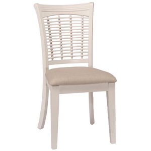 Set of 2 Bayberry Wood Dining Chairs White - Hillsdale Furniture: Bamboo-Style, Cream Upholstery, Armless - 1 of 4