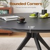 Infurnic Coffee Tables, Modern Dining Table with four sturdy table legs, Round Table for Kitchen or Living Room, Black, 47.2"*47.2"*30.3" - 3 of 4
