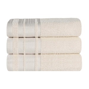 Cotton Medium Weight Bath Towel Set of 3 by Blue Nile Mills - 1 of 4