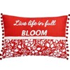 The Lakeside Collection Sunflower Embroidered Accent Pillow - Live Life in Full Bloom - 4 of 4
