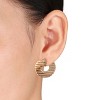EVERLY JEWELRY | Rose Plated Sterling Silver Twist Fashion Earrings - 2 of 3