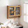 Aortzio 24.8"W Bathroom Wall Mounted Medicine Cabinet With Glass door & Towel Bar - 4 of 4