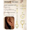 Small Hoop Earrings for Women Hypoallergenic Surgical Steel Flat Back Earring Stacks Set (4 Pairs) - 2 of 4