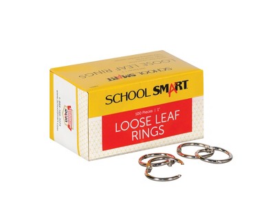 Charles Leonard Loose Leaf Rings with Snap Closure, Nickel Plated, 2 Inch  Diameter, 50 Per Box, 2 Boxes