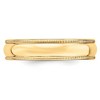Black Bow Jewelry 5mm 10K Rose, White, or Yellow Gold Half Round Milgrain Standard Band - 3 of 4
