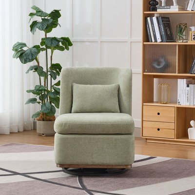 Aortzio 25.2"W Upholstered Swivel Accent Chair Slipper Chair