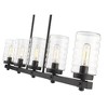 Tahoe 5-Light Outdoor Linear Island Light - Glass Shades, Dimmable, Damp Rated, 42" Length - 2 of 4