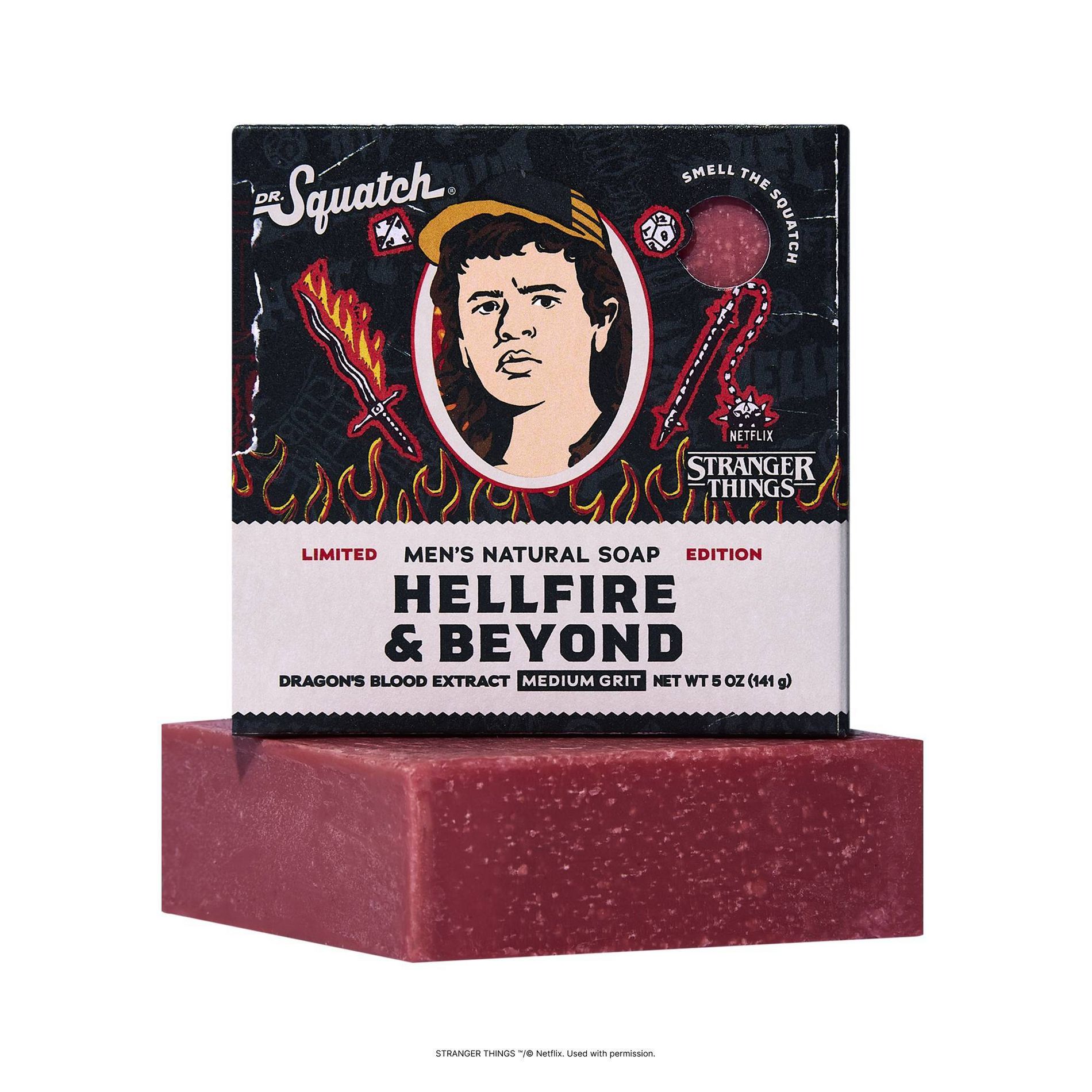 DR. SQUATCH Stranger Things Men's All Natural Bar Soap - Hellfire & Beyond - 5oz