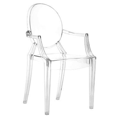 Set of 4 Modern Transparent Dining Chair Clear - ZM Home