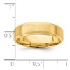 Black Bow Jewelry 6mm 14K Yellow Gold Brushed Step Edge Comfort Fit Band - 4 of 4