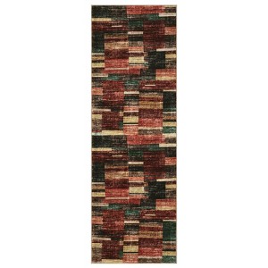 Washable Modern Geometric Patchwork Print Living Room Rugs, Soft Ultra Thin Non Slip Bedroom Carpet for Dining Room Home Office - 1 of 4