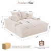 Oversized Chaise Lounge Chair,Upholstered Sleeper Sofa Bed with 4 Throw Pillows,Plush Lounge Chair Bed-The Pop Home - 4 of 4