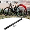 Unique Bargains 14G J Bend Bike Bicycle Spokes with Nipples Steel Black 12 Pcs - 2 of 4