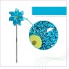 BIRD BLINDER Premium PinWheels Sparkly Holographic Wind Spinners Set of 8, Blue - image 3 of 4