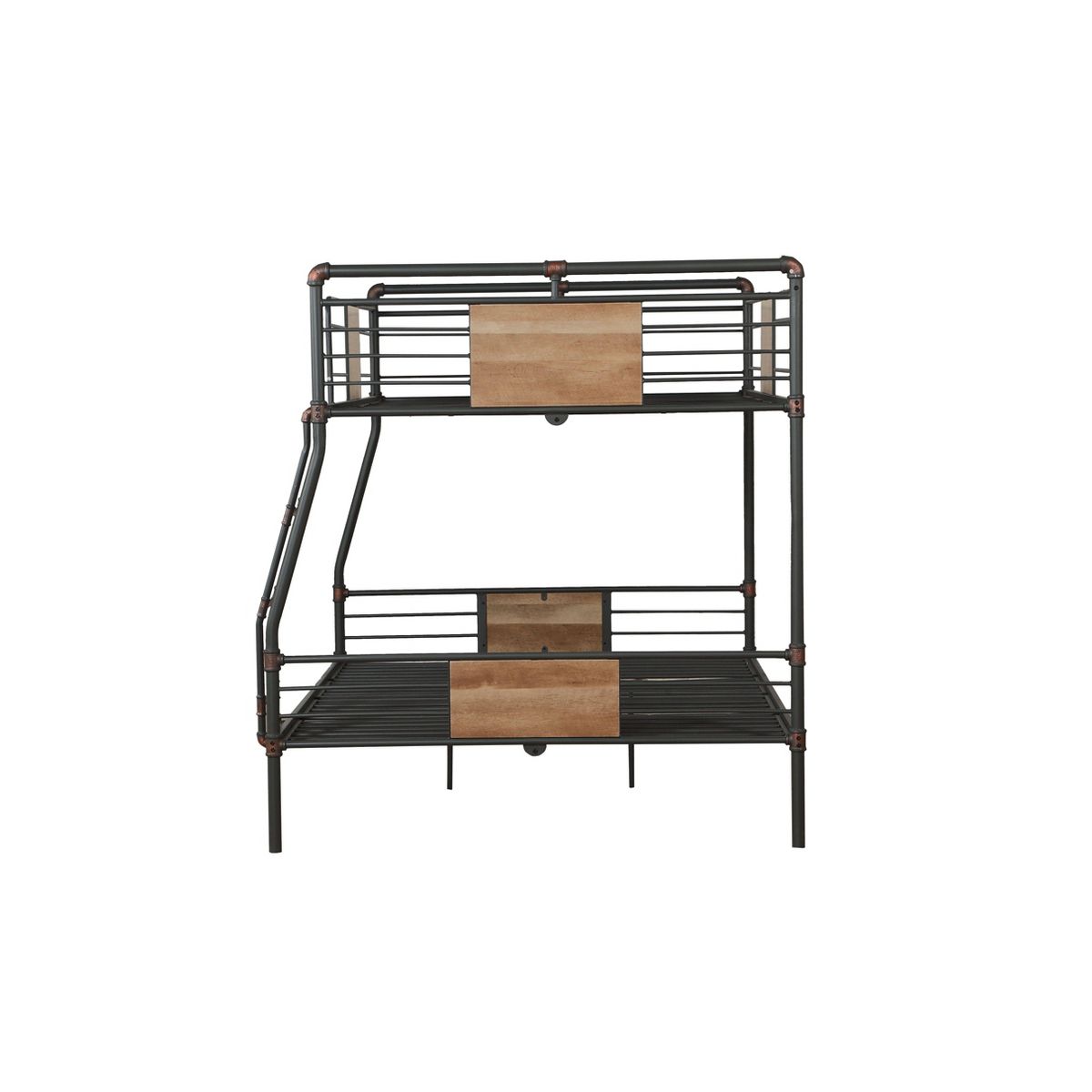 Acme Furniture 83" Full Xl/Queen Bunk Bed Brantley Loft and Bunk Bed Sandy Black & Dark Bronze Hand-Brushed: Integrated Ladder - thumbnail 5