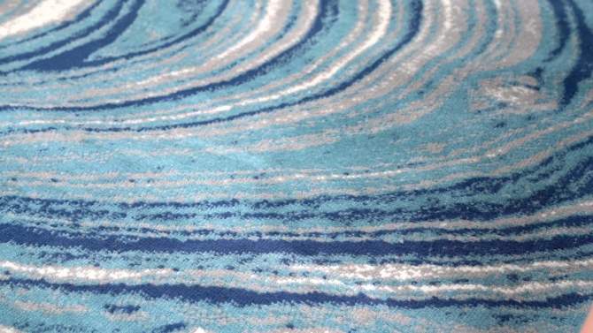 World Rug Gallery Contemporary Abstract Swirl Stain Resistant Soft Area Rug, 2 of 13, play video
