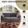 MOONMISS chenille 2-seater wood-legged sofa with LED light, USB charging port and storage bag Living room Bedroom Study room - 4 of 4