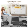 Modern 8 Drawers Wood Dressers for Bedroom,55" Wide Chest of Drawers,Wooden Dresser TV Stand with LED Lights Power Outlet,for Living Room,Hallway - 2 of 4