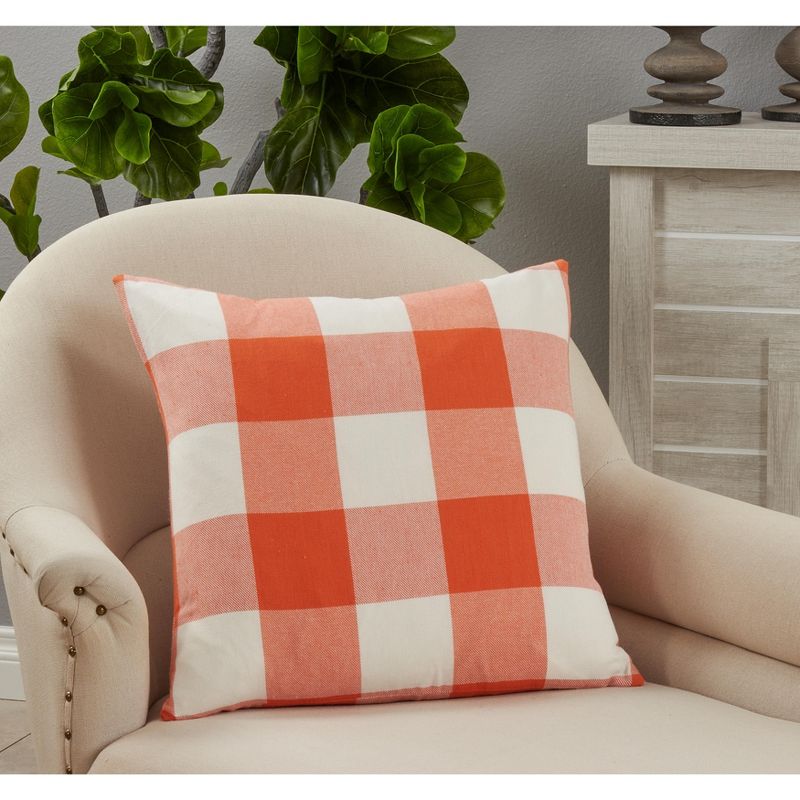 Saro Lifestyle Saro Lifestyle Pillow Cover With Buffalo Plaid Design, 3 of 4