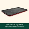 Attop Grilling Prep & Serve Trays, 17x10.5 inch BBQ Tray Safe 2 Dishwasher Safe Nesting Trays Black & Red - 2 of 4