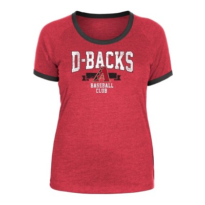 MLB Arizona Diamondbacks Women's Heather Bi-Blend Ringer T-Shirt