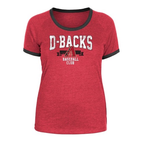 Mlb Arizona Diamondbacks Women s Heather Bi blend Ringer T shirt Target