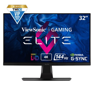 ViewSonic ELITE XG321UG 32 Inch 4K IPS 144Hz Gaming Monitor with G-Sync, Mini LED, Nvidia Reflex, HDR1400, Advanced Ergonomics, HDMI and DP for