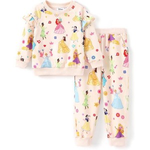 Disney Princess Toddler Girls Ruffle Fall Casual Top and Bottom Sets - 1 of 4