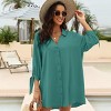 Women's Tie Cuff Button-Front Cover-Up Dress - Cupshe - 3 of 4